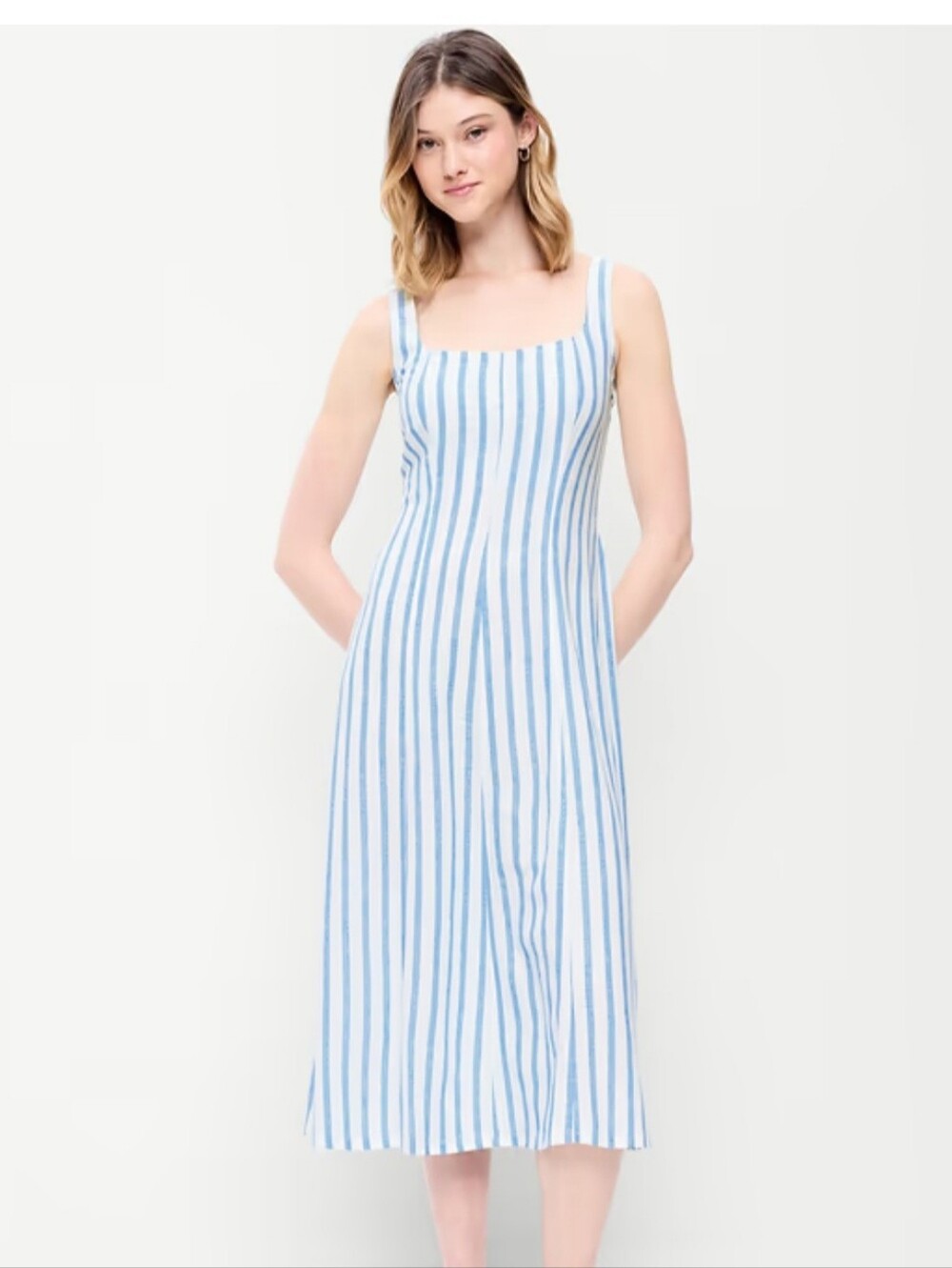Old Navy Blue and White Striped Sundress